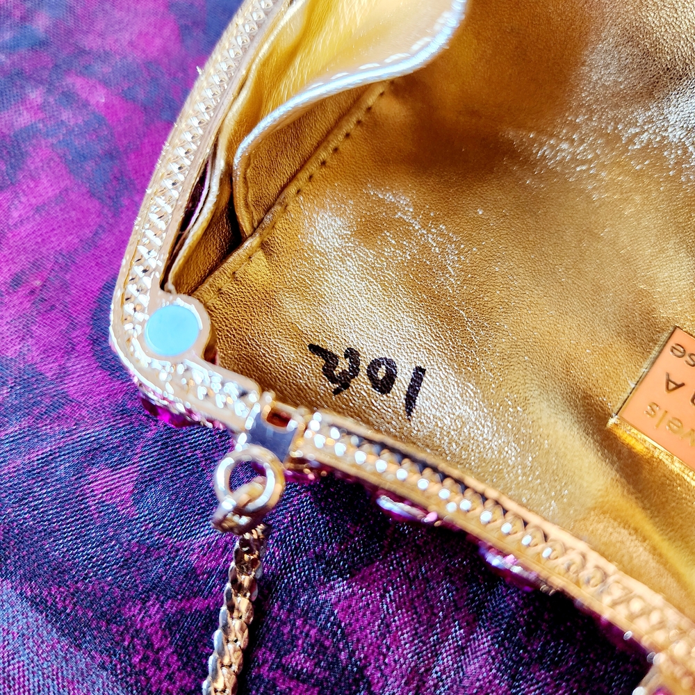 Jewels With A Purpose Pink And Gold Jeweled Clutch. NEW. - Picture 7 of 10
